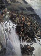 Vasily Surikov March of Suvorov through the Alps oil painting